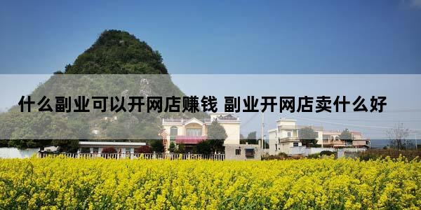 什么副业可以开网店赚钱 副业开网店卖什么好
